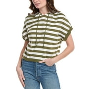 womens Extended Shoulder Hoodie, m, Green